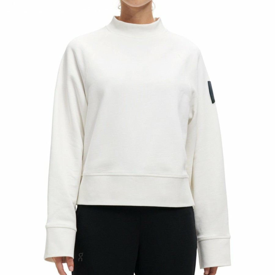 Streetwear * | On Crew Neck Women Sweatshirt White On Running Outlet