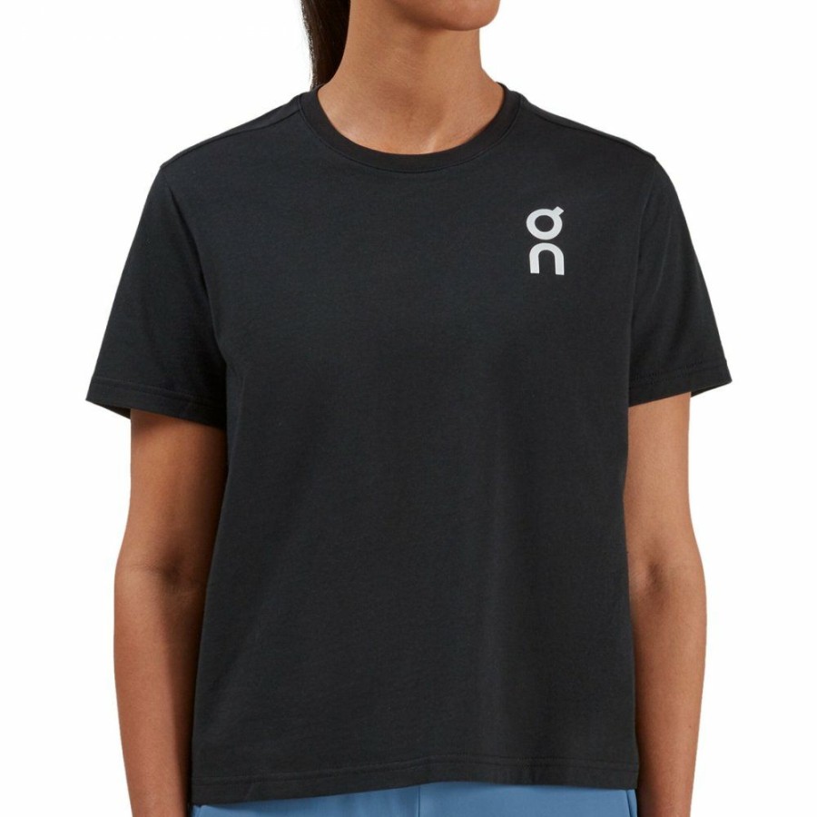 Shirts & Tops * | On Graphic-T Women T-Shirt Black On Running Outlet