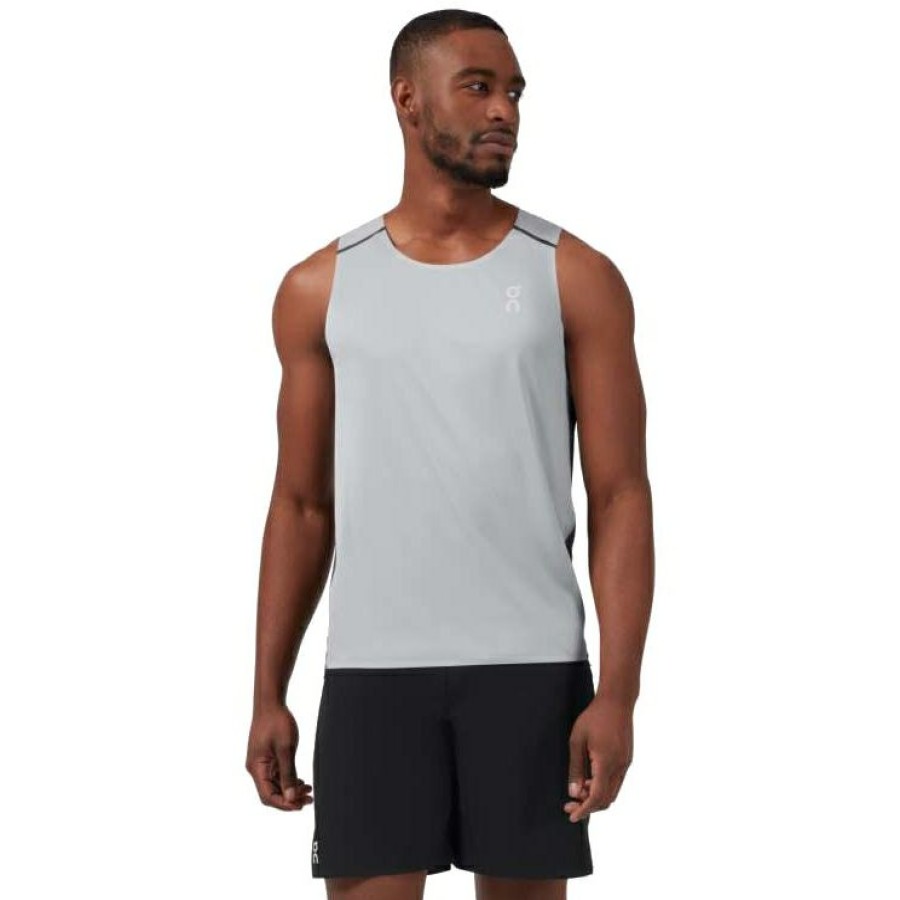 Shirts & Tops * | On Tank-T Running Shirt Glacier & Black On Running Online