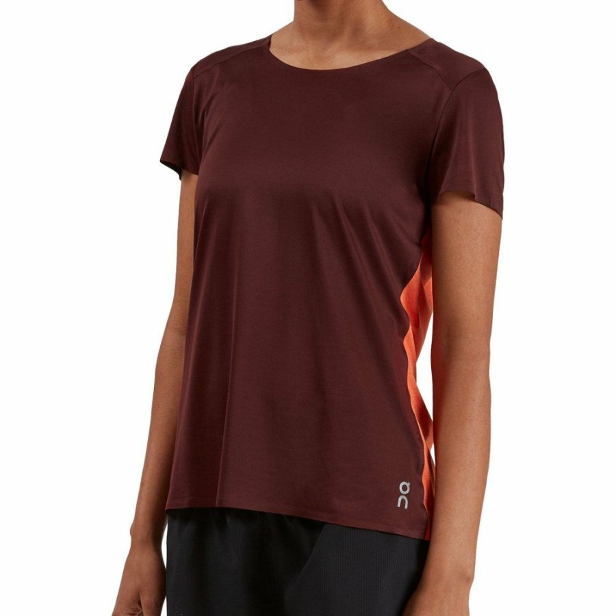 Shirts & Tops * | On Performance-T Women Running Shirt Mulberry & Spice On Running Online