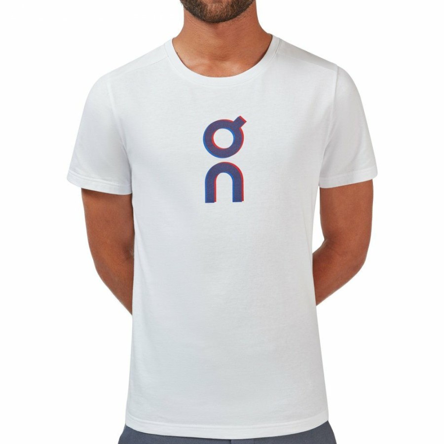 Shirts & Tops * | On Graphic-T Men'S T-Shirt White On Running Clearance