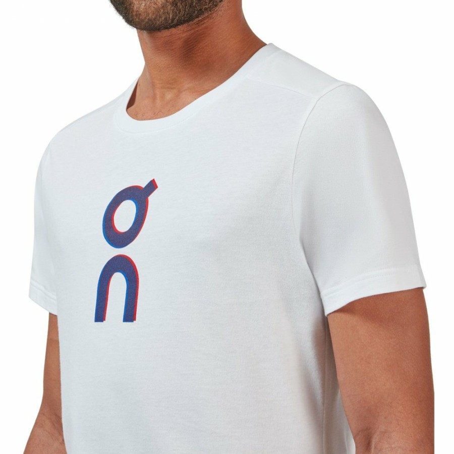 Shirts & Tops * | On Graphic-T Men'S T-Shirt White On Running Clearance