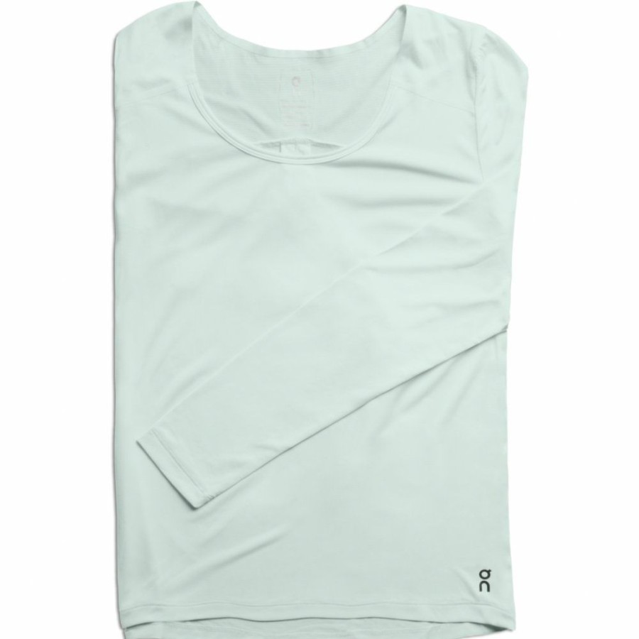 Shirts & Tops * | On Performance Long-T Running Shirt Women Mineral On Running Outlet