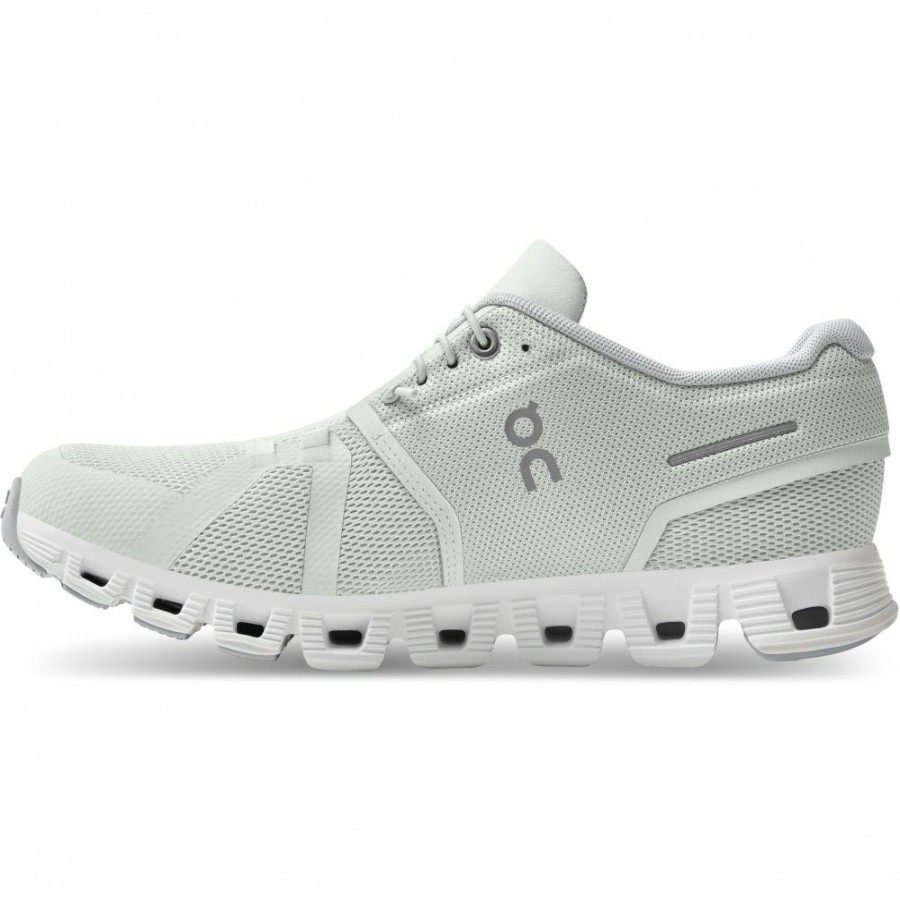 Streetwear * | On Cloud 5 Women Shoe Ice & White On Running Outlet