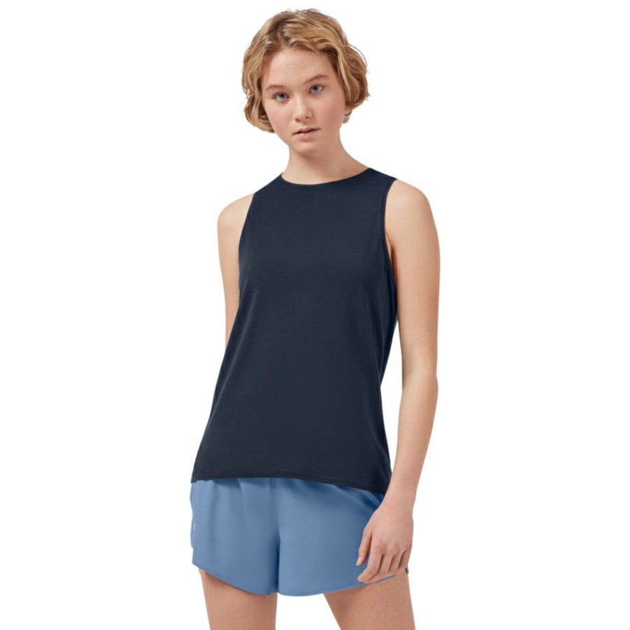 Shirts & Tops * | On Active Tank Women Running Shirt Navy On Running Outlet