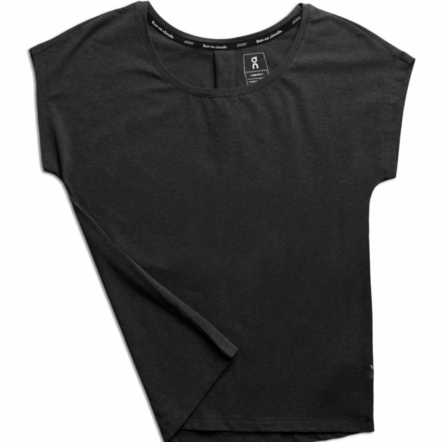 Shirts & Tops * | On T Women T-Shirt Black On Running Online