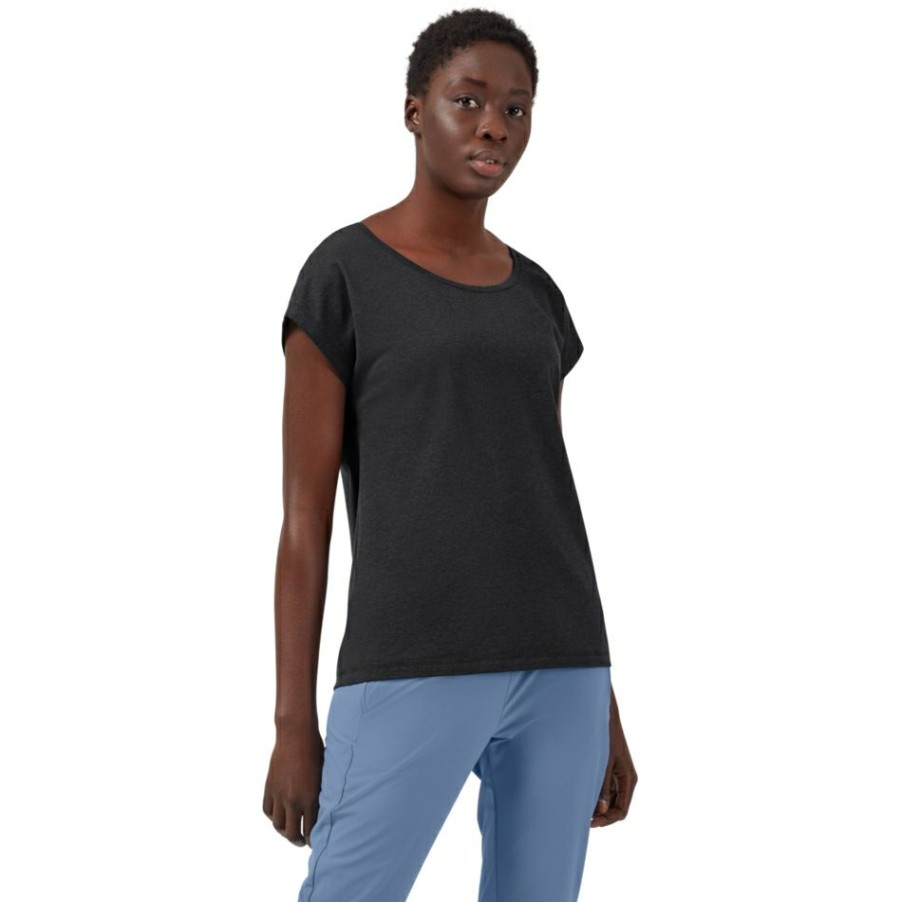 Shirts & Tops * | On T Women T-Shirt Black On Running Online