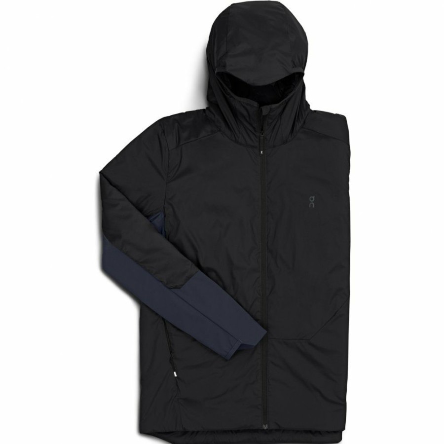 Jackets & Vests * | On Insulator Jacket Black & Navy On Running Clearance