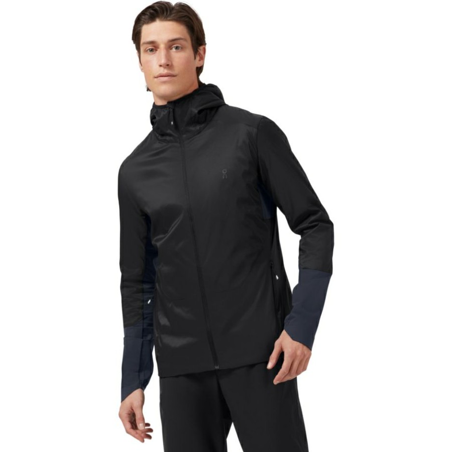 Jackets & Vests * | On Insulator Jacket Black & Navy On Running Clearance