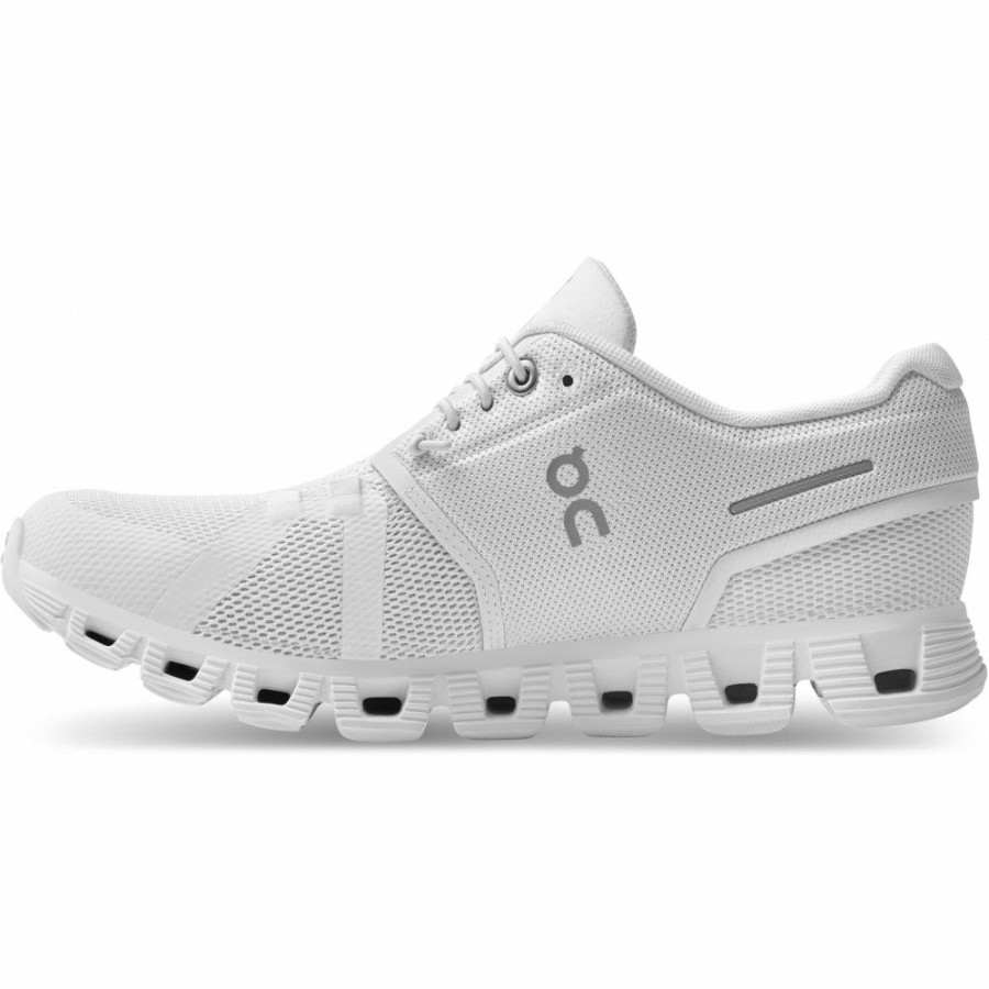 Streetwear * | On Cloud 5 Women Shoe All White On Running Outlet