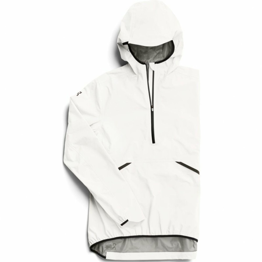 Jackets & Vests * | On Waterproof Anorak Women White On Running Clearance