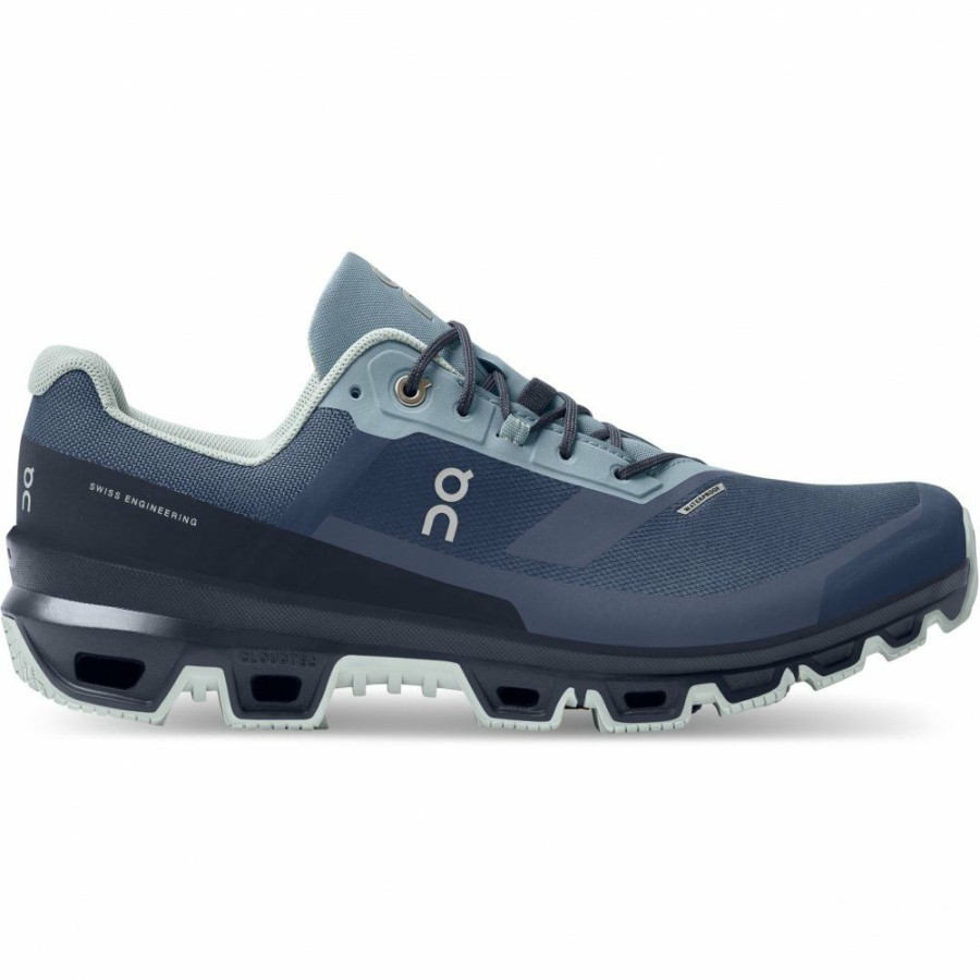 Running Shoes * | On Cloudventure Waterproof Trailrunning Shoe Denim & Midnight On Running Outlet