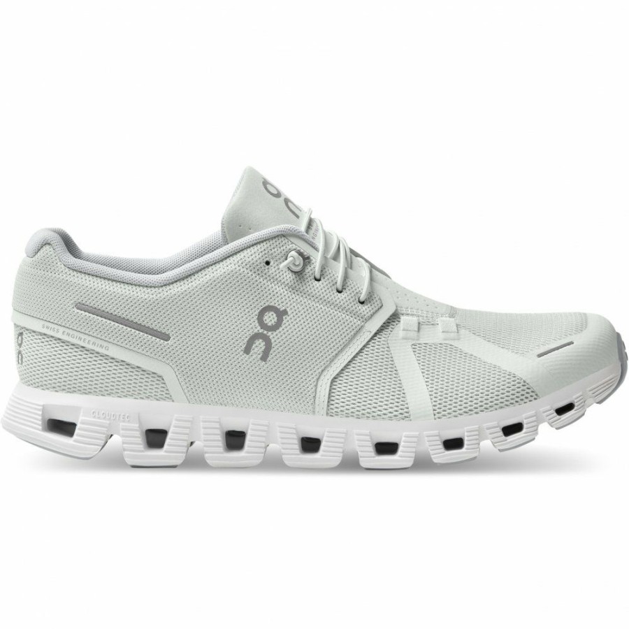 Streetwear * | On Cloud 5 Running Shoe Ice & White On Running Clearance