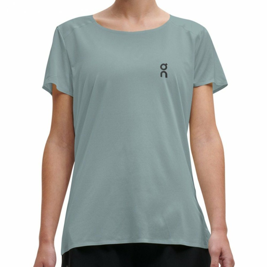 Shirts & Tops * | On Performance-T Women Running Shirt Sea & Black On Running Outlet