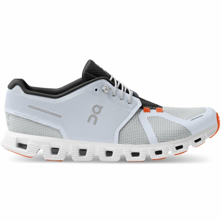 Streetwear * | On Cloud 5 Push Shoe White & Flame On Running Outlet