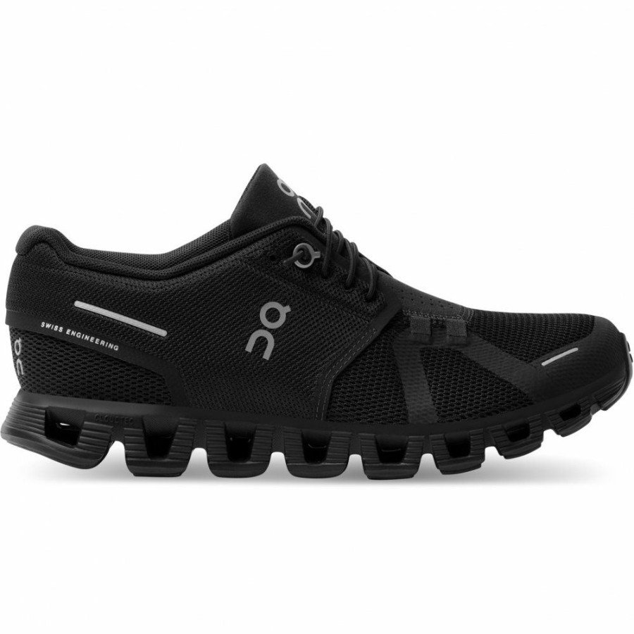 Streetwear * | On Cloud 5 Women Shoe All Black On Running Clearance