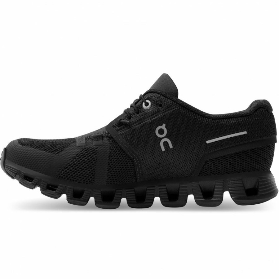 Streetwear * | On Cloud 5 Women Shoe All Black On Running Clearance