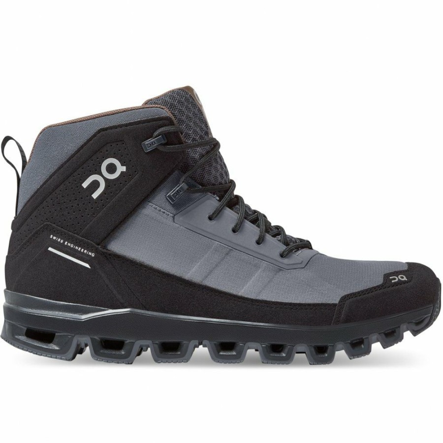 Running Shoes * | On Cloudridge Hiking Boot Eclipse & Black On Running Outlet