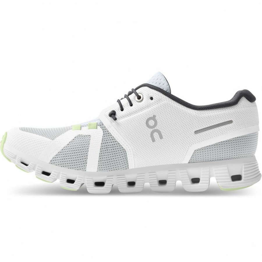 Streetwear * | On Cloud 5 Push Women Shoe White & Oasis On Running Outlet