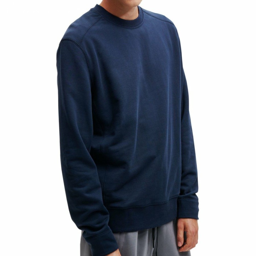 Streetwear * | On Crew Neck Sweatshirt Navy On Running Clearance