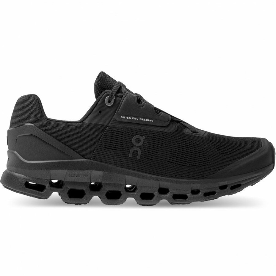 Running Shoes * | On Cloudstratus Running Shoe Black On Running Online