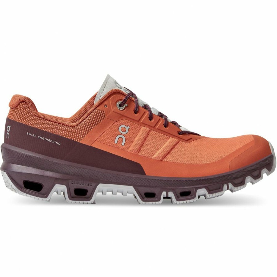 Running Shoes * | On Cloudventure Trailrunning Shoe Flare & Mulberry On Running Clearance