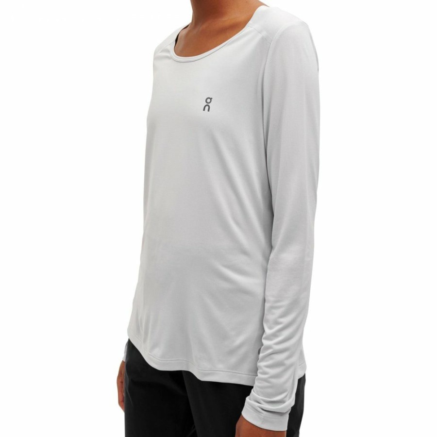 Shirts & Tops * | On Performance Long-T Running Shirt Women Glacier On Running Outlet