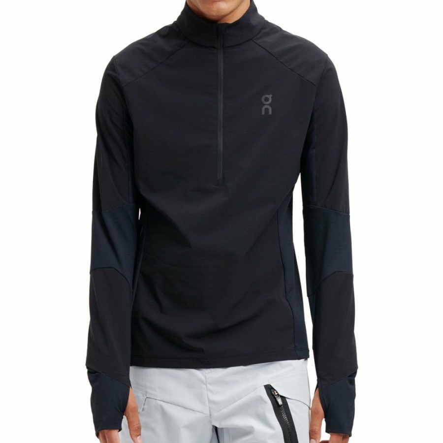 Shirts & Tops * | On Trail Breaker Long Sleeve Running Shirt Black On Running Clearance