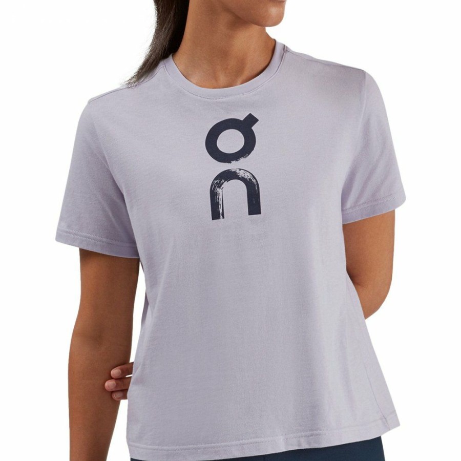 Shirts & Tops * | On Graphic-T Women T-Shirt Lilac On Running Outlet