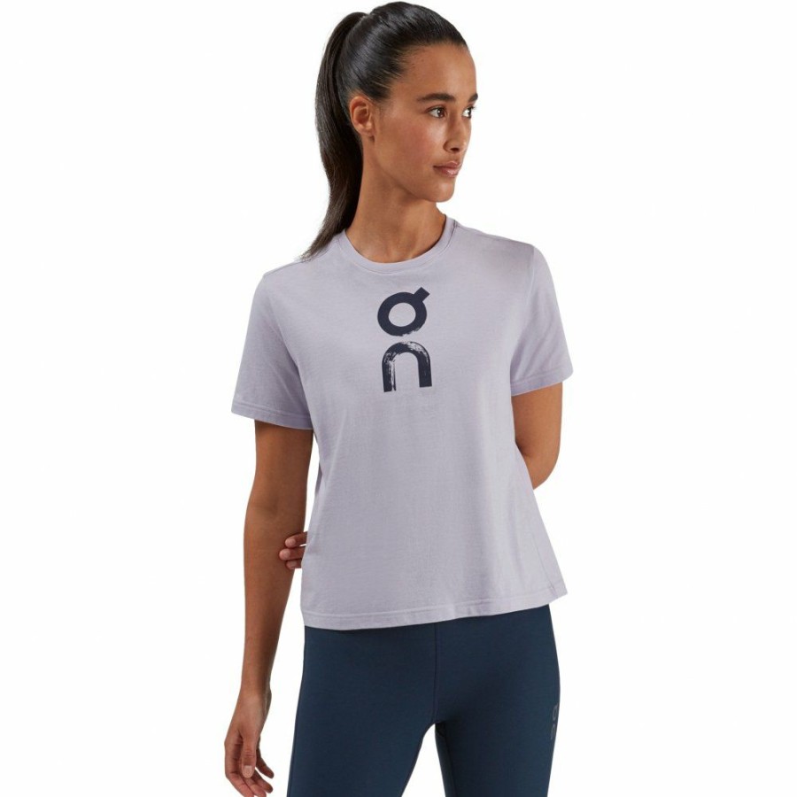 Shirts & Tops * | On Graphic-T Women T-Shirt Lilac On Running Outlet