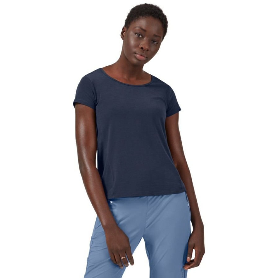 Shirts & Tops * | On Active-T Breathe Women Running Shirt Navy On Running Clearance