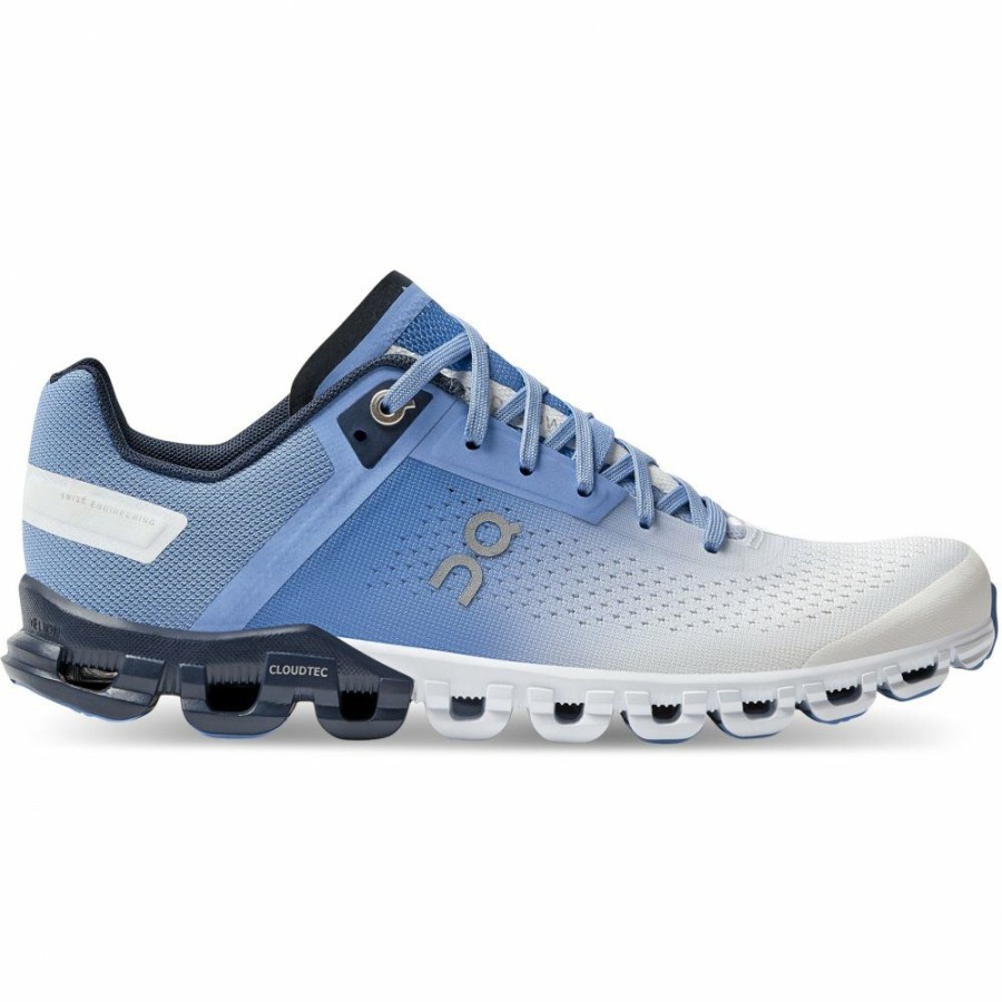 Running Shoes * | On Cloudflow Women Running Shoe Marina & White On Running Clearance